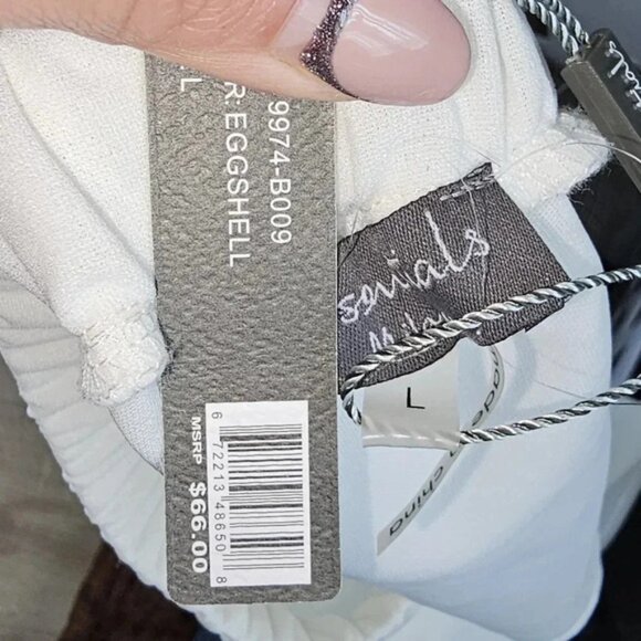 OFF THE SHOULDER 3\4 SLEVES EGGSHELL COCKTAIL BLOUSE - Picture 6 of 6